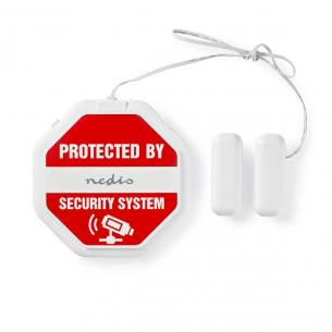 hvid db 85 cr2032 2x batteri alarm vindue r d nedis