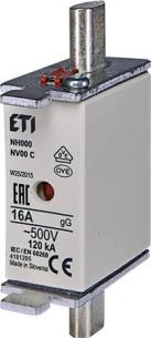 500v gg 16a nh000 sikring