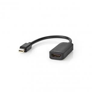 Scorch Rejse At vise Mini DisplayPort kabel | DisplayPort 1.4 | Mini DisplayPort han | HDMI - udgang | 48 Gbps | Nikkelplateret | 0.20 m | Runde | PVC | Sort | Blister  CCGB37654BK02