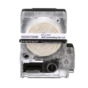 1mm l19 4mm b25 vinyl hvid label selvlaminerende turn-tell mp300 for kassette label