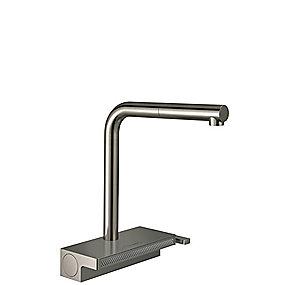 steel-optik udtr�kstud med tud 210mm k�kkenarmatur m81 select aquna hansgrohe