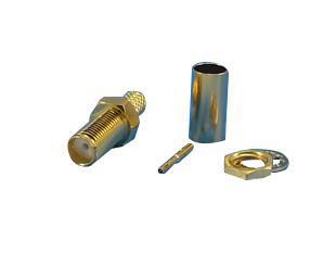 konnektor crimp bulkhead hun sma