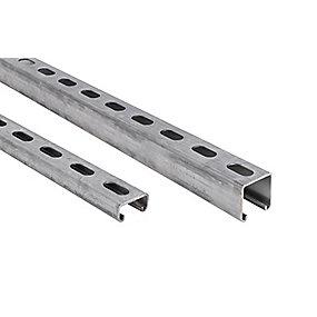 316 aisi st�l rustfrit mtr 6 a lgd 5mm 41x41x2 montageskinne rapidstrut walraven