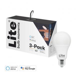 pakke 3 re atmosf farve og hvid 9w e27 2700-6500k rgb a60 moments bulb lite