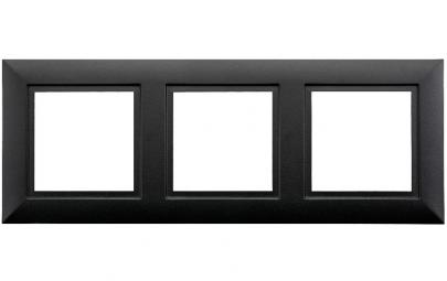 3x sort ramme square soft