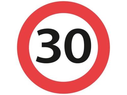 30km nsning hastbegr c55 forbudstavle