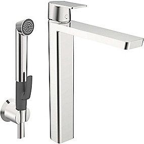 krom håndbruser bidetta med håndvaskarmatur stela oras