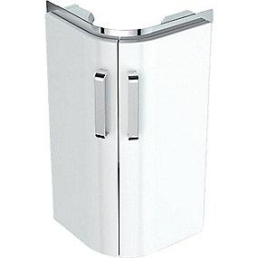 hvid blankpoleret 2låger 425x330x604mm vaskeskab compact renova geberit