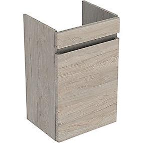 lys hickory nøddetræ 1låge 385x310x660mm vaskeskab plan renova geberit