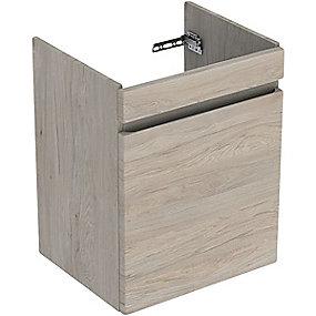 lys hickory nøddetræ 1skuffe 484x606x407mm vaskeskab plan renova geberit