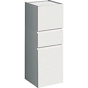 lakeret hvid blankpoleret ger 2l 390x360x1140mm jskab halvh plan renova geberit