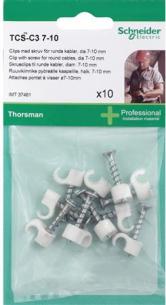 stk 10 hvid rund 7-10 tcs-c3 skrueclips thorsmans