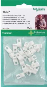 stk 25 hvid rund 5-7 tk jle kabelb clips thorsmans