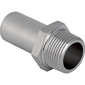 gevind udv med 2 x mm 54 overgang rustfri mapress geberit