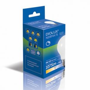 mpbar d 1075lm e27 830 8w norma75 diolux