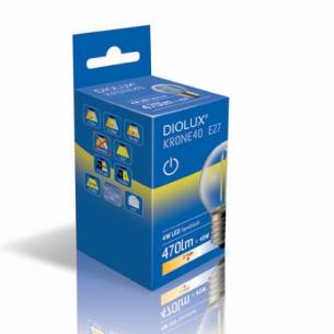 klar off on 470lm e27 827 4w krone40 diolux
