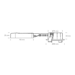 3509 erstatter sort mat ip54 lumen 420 ra90 2700k 6w ø87mm eco profile low nordtronic