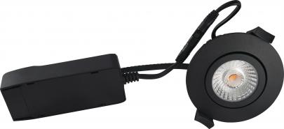 3509 erstatter sort mat ip54 lumen 420 ra90 2700k 6w ø87mm eco profile low nordtronic