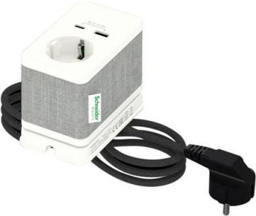 hvid c a usb med enkelt stikk bord