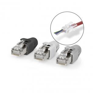 box gr pvc stk 10 guldplateret lige cat6 ftp strenget fast through pass rj45 rj45-stik