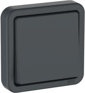 sort antracitgr - ip44 1-polet afbryder 74 opus lk