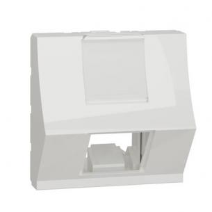 hvid vinklet modul 2 systimax 1xkeystone for dataudtag