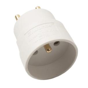 hvid dk-pindjord adapter hybridstikprop