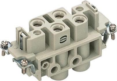 b16 han 2p 4 2-pin k-4 indsats multistik