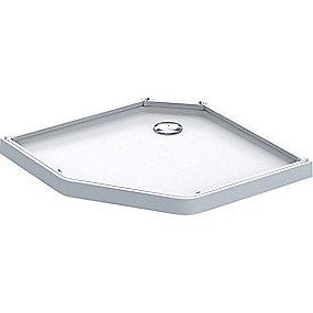 hvid brusekabine til 900x800mm brusekar showerama if