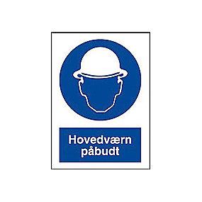 297mm x 210mm plast a4 p�budt hovedv�rn sikkerhedsskilte