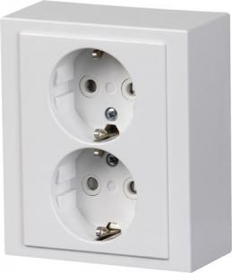 jussi dobbelt panelstikkontakt