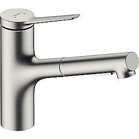 steel-optik kstud udtr med tud 219mm kkenarmatur k m33 zesis hansgrohe