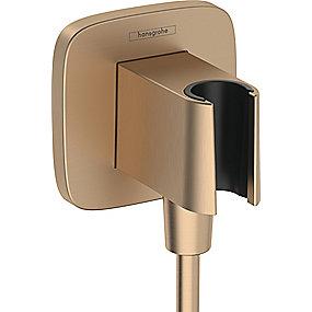 bronze brushed ndbruser h til 2 1 slangeudtag q fixfit hansgrohe