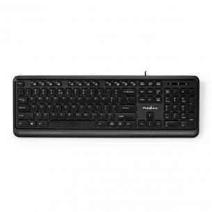 ja layout us qwerty multimedia drevet usb usb keyboard wired nedis