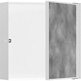 hvid mat indbygning til 300x300x100mm gniche v rock xtrastoris hansgrohe
