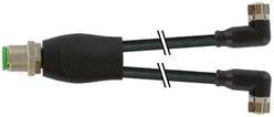 meter 1 de kabelk til egnet pur sort 25mm2 3x0 kabel 3-polet vinklet hun 2xm8 a-kodet 4-polet han m12 y-kabel