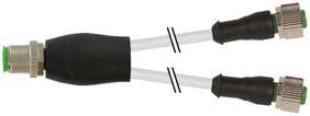 meter 2 de kabelk til egnet pur gr 34mm2 3x0 kabel a-kodet 3-polet lige hun 2xm12 4-polet han m12 y-kabel