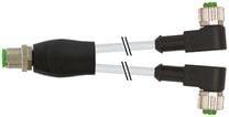meter 3 0 ulcsa pvc gr 34mm2 3x0 kabel a-kodet 3-polet vinklet hun 2xm12 4-polet han m12 y-kabel