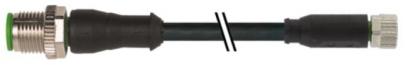 meter 10 ulcsa pvc sort 25mm2 4x0 kabel a-kodet 4-polet lige hun m8 4-polet lige han m12 sensorkabel ler- f