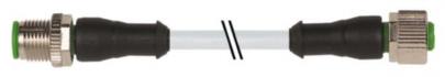 meter 10 ulcsa pvc gr 34mm2 5x0 kabel a-kodet 5-polet lige hun m12 5-polet lige han m12 sensorkabel ler- f