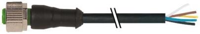 meter 5 csa ul pvc sort 34mm2 5x0 kabel med a-kodet 5-polet lige hun m12 sensorkabel ler- f