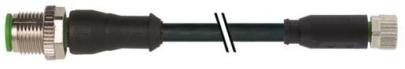 meter 7 de kabelk til egnet pur sort 25mm2 4x0 kabel a-kodet 4-polet lige hun m8 4-polet lige han m12 sensorkabel ler- f