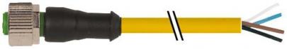meter 5 7 csa ul pvc gul 34mm2 4x0 kabel med a-kodet 4-polet lige hun m12 sensorkabel ler- f