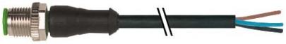 meter 10 csa ul pvc sort 34mm2 3x0 kabel med a-kodet 3-polet lige han m12 sensorkabel ler- f