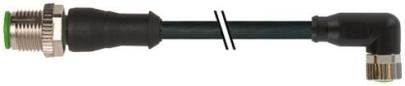 meter 10 ulcsa pvc sort 25mm2 3x0 kabel a-kodet 3-polet vinklet hun m8 3-polet lige han m12 sensorkabel ler- f
