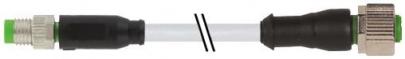 meter 1 ulcsa pvc gr 25mm2 4x0 kabel a-kodet 4-polet lige hun m12 4-polet lige han m8 sensorkabel ler- f