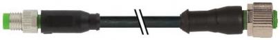 meter 2 ulcsa pvc sort 25mm2 3x0 kabel a-kodet 3-polet lige hun m12 3-polet lige han m8 sensorkabel ler- f