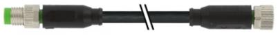 meter 2 ulcsa pvc sort 25mm2 4x0 kabel 4-polet lige hun m8 4-polet lige han m8 sensorkabel ler- f