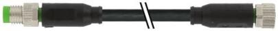 meter 6 0 ulcsa pvc sort 25mm2 3x0 kabel 3-polet lige hun m8 3-polet lige han m8 sensorkabel ler- f