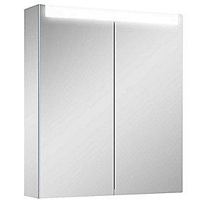 lys led låger 2 med 60cm spejlskab luxor